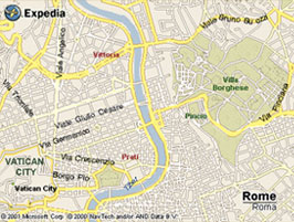 Carte de Rome central